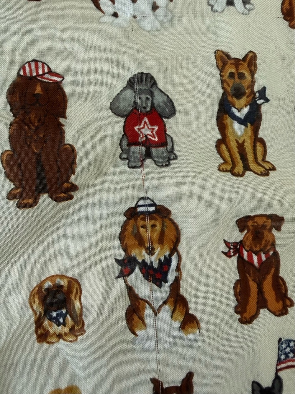 Vintage dog scarf American preppy chic patriotic - Picture 2 of 5